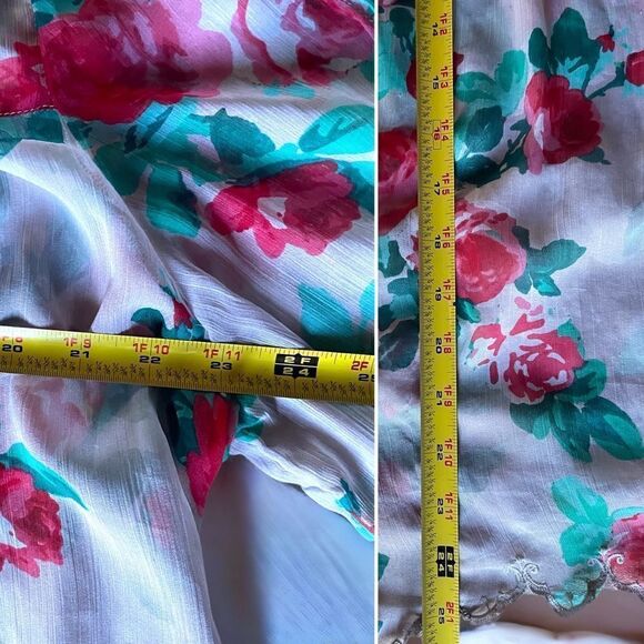 Jessica Simpson l Gray Sheer Floral Blouse l 2X l - Picture 4 of 7